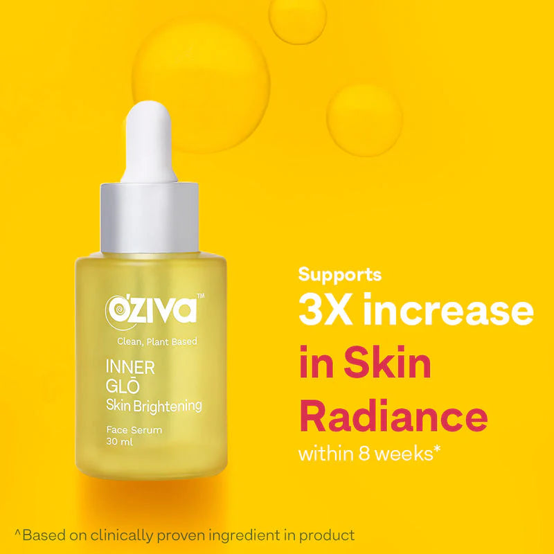 OZiva Plant Based Inner Glō Skin Brightening Face Serum -30 ml