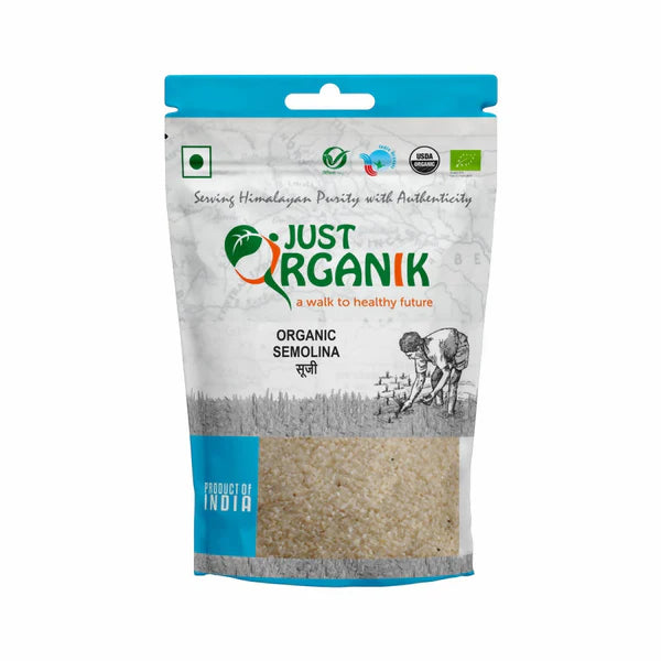 Just Organik Semolina (Suji) - 500 gm