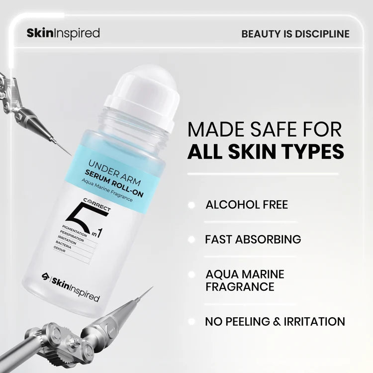 Under Arm Serum Roll-On (50ml) | Reduces Pigmentation, Sweat & Irritation