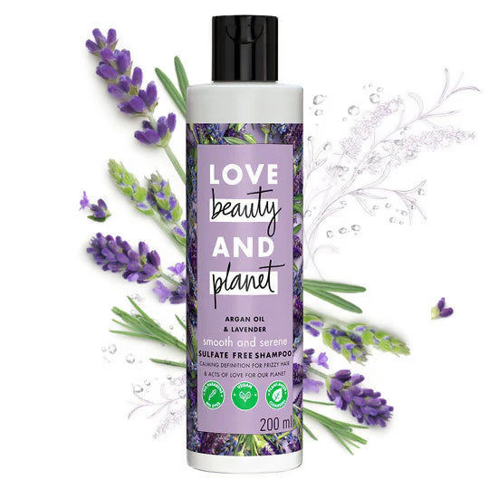 Love Beauty And Planet Argan Oil And Lavender Anti Frizz Shampoo Conditioner & Hair Serum Combo - combo