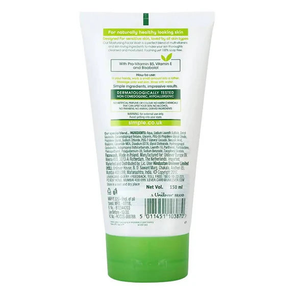 Simple Kind To Skin Moisturizing Facial Wash - 150 ml