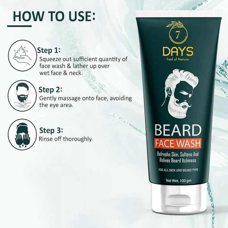 7 Days Beard Face Wash - 100 gm
