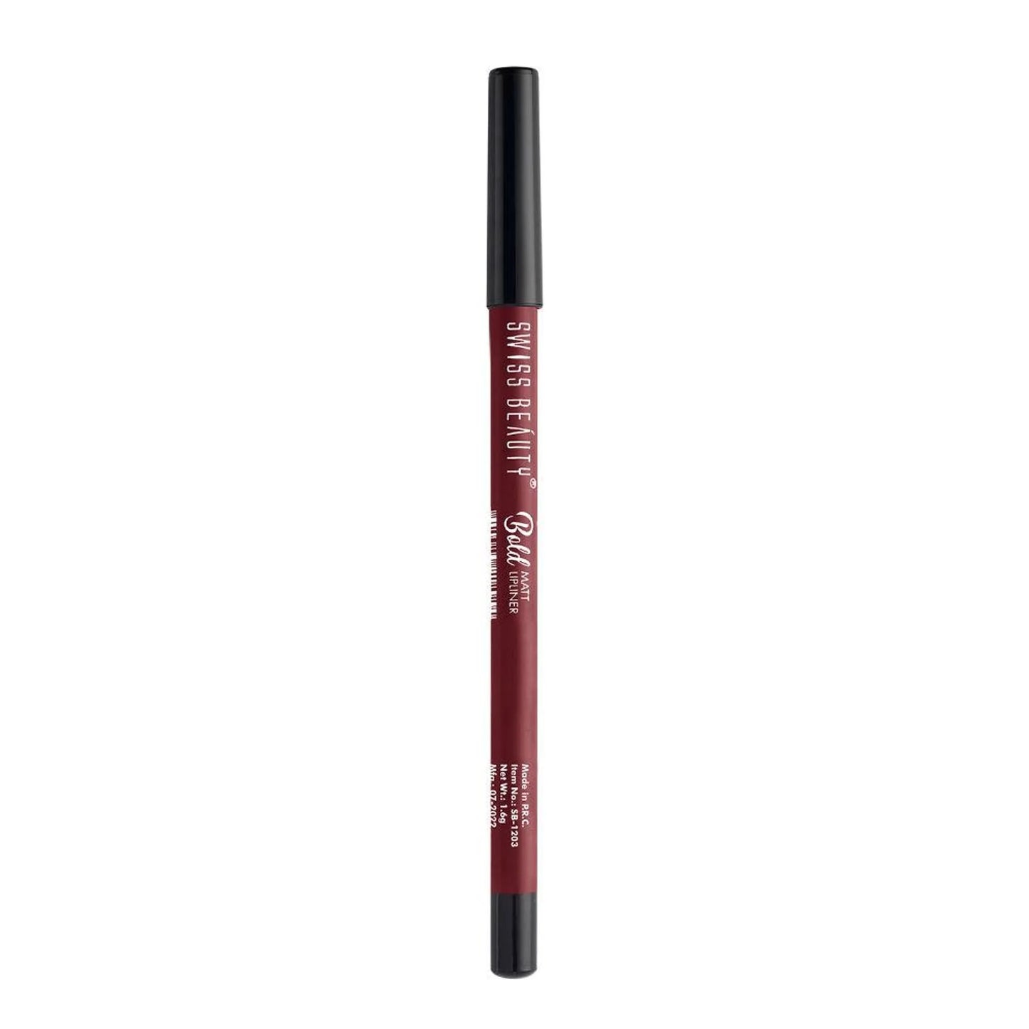 Swiss Beauty Bold Matt Lip Liner Pencil, Long-lasting , Matte Finish , Non-Drying - 9 Burgandy - 1.6 gm