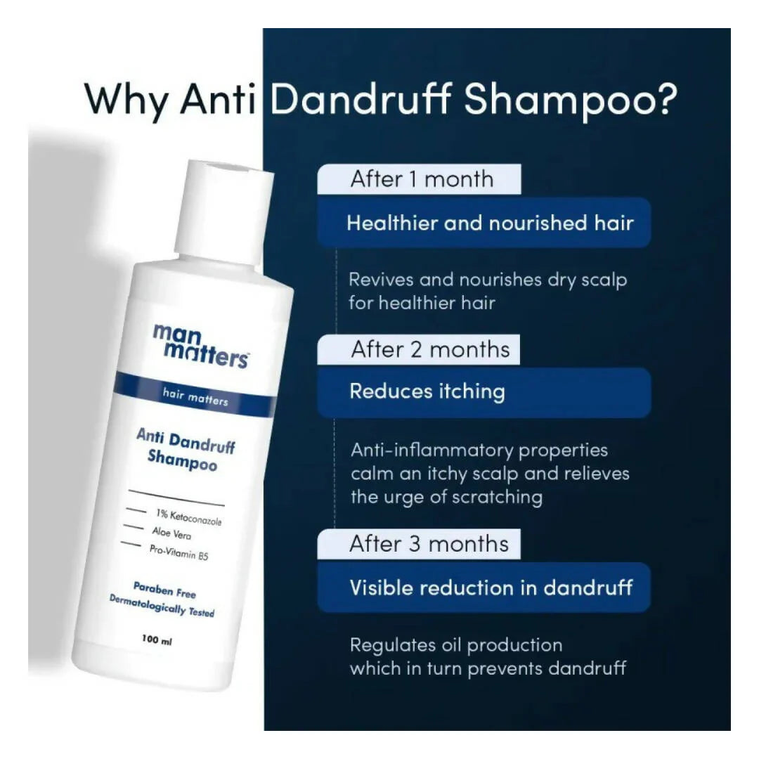 Man Matters Anti Dandruff Shampoo For Men With Aloe Vera & Oat Extract
