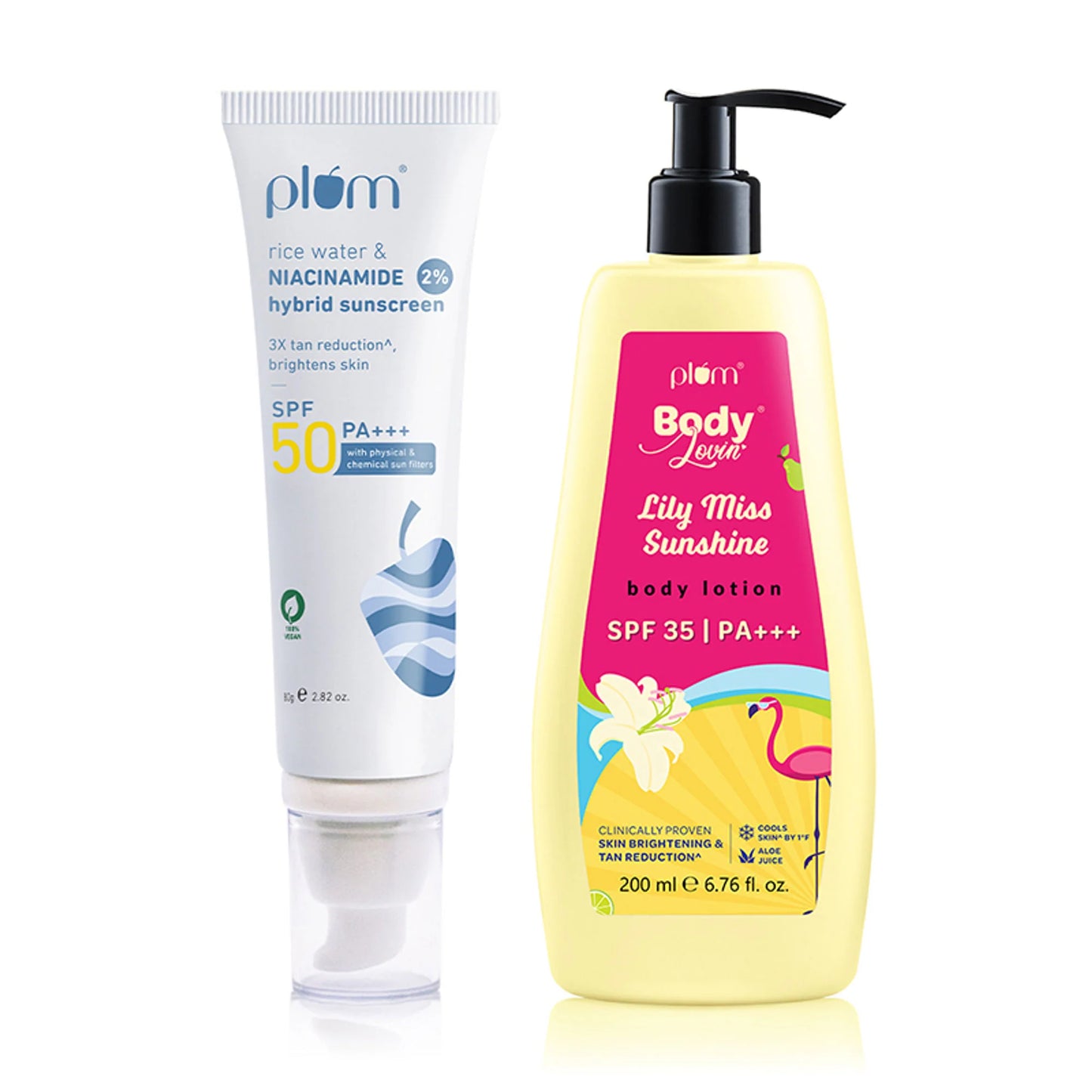 Plum Body Lotion & Sunscreen Combo For Sun Protection & Hydration With SPF50 PA+++ - combo