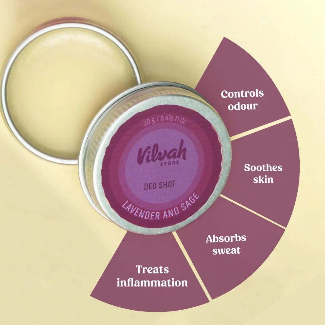 Vilvah Store Deo Shot Lavender And Sage For Men And Women
