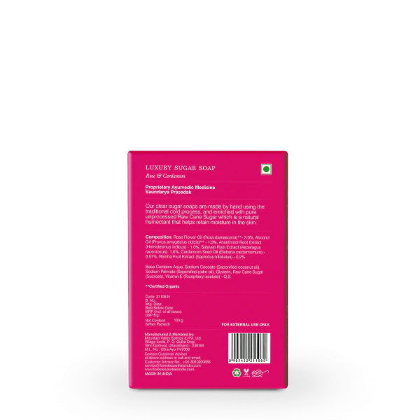 Forest Essentials Luxury Sugar Soap Rose & Cardamom