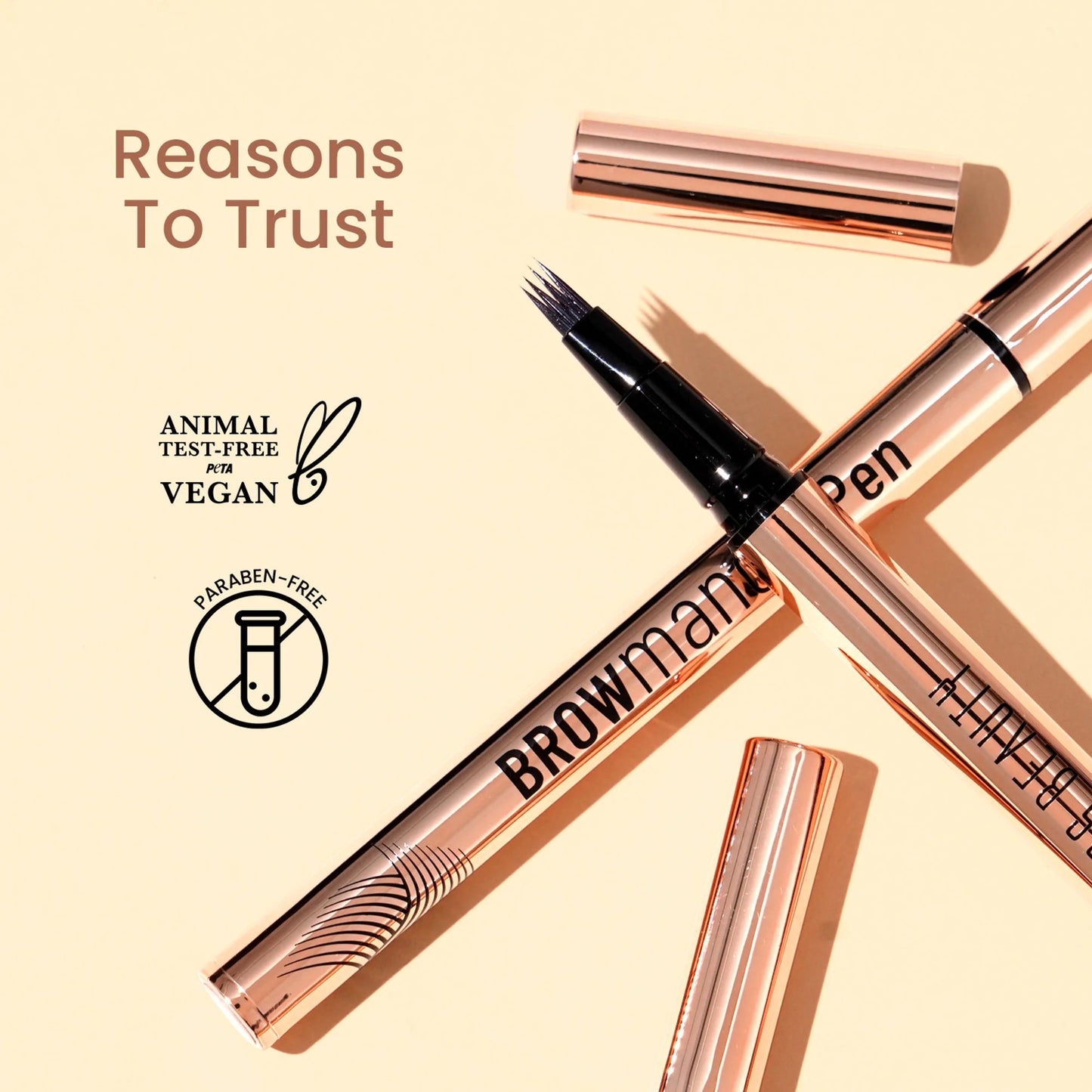 Swiss Beauty Browmance Pen Fills In Sparse Hair For 8-Hour Stay - 3 Dark Brown - 1 gm