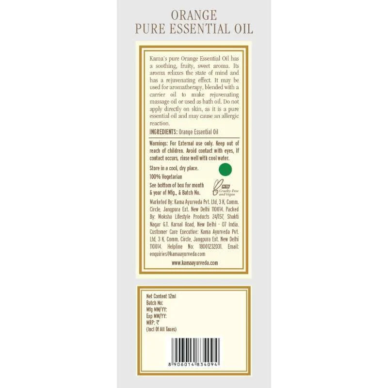 Kama Ayurveda Orange Pure Essential Oil