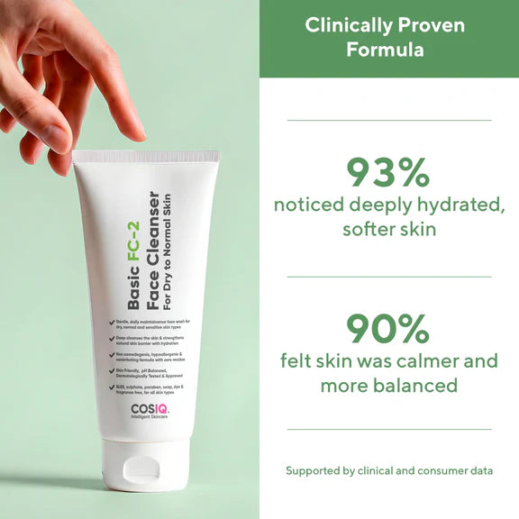 Cos-IQ FC-2 Face Cleanser for Dry Skin - 100 ml