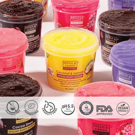 Bryan & Candy Coconut & Lemon Sugar Body Scrub - 250 gm