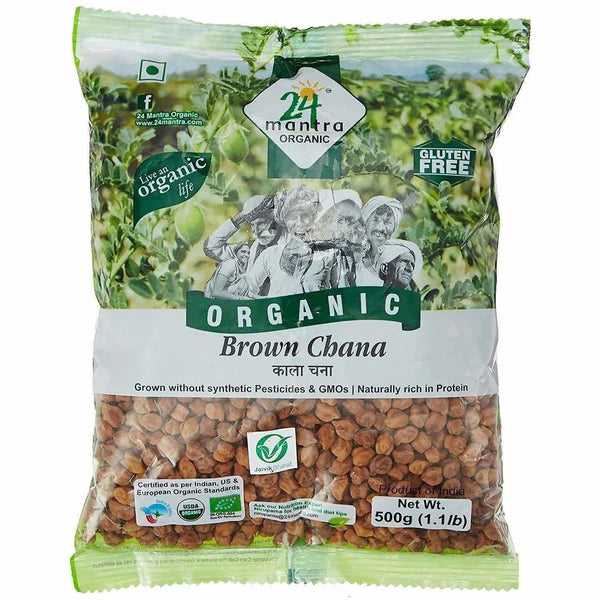 24 Mantra Organic Brown Chana - 500 gm