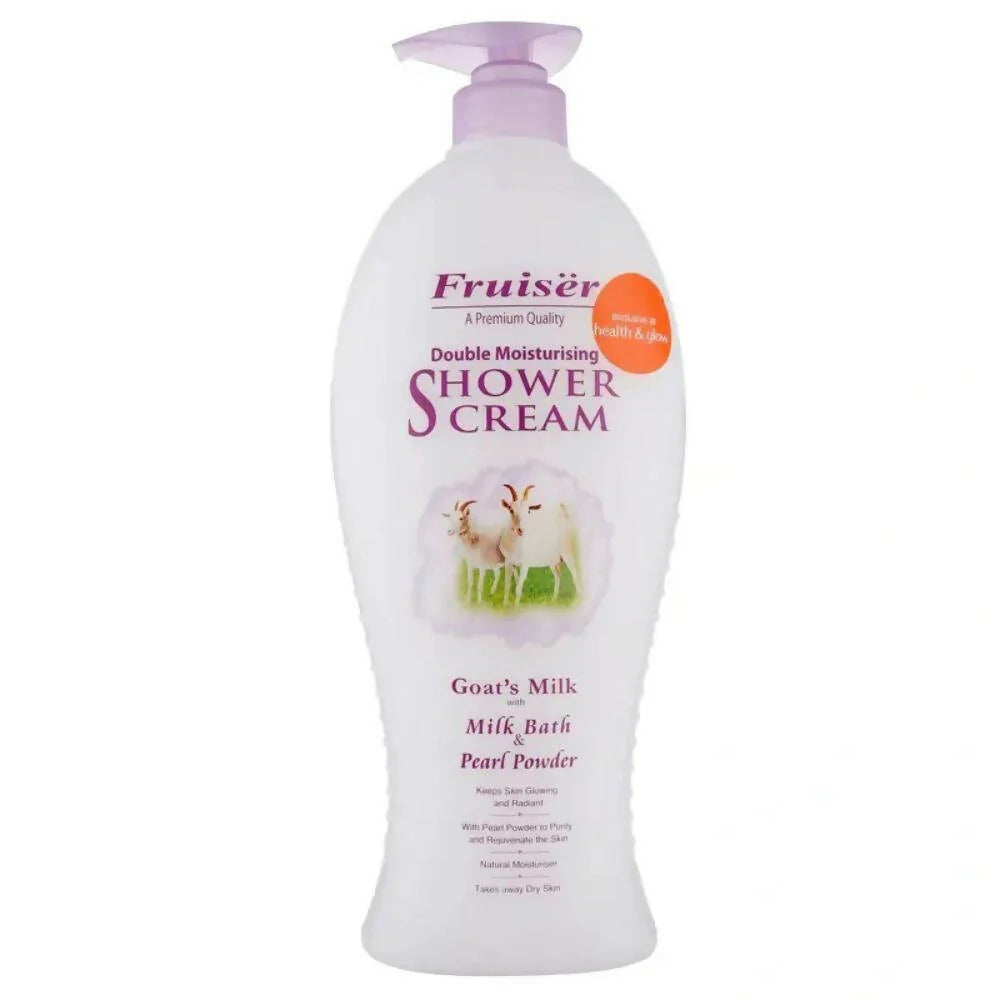 Fruiser Double Moisturizing Shower Cream Goat's Milk With Pearl Powder -1000 ml
