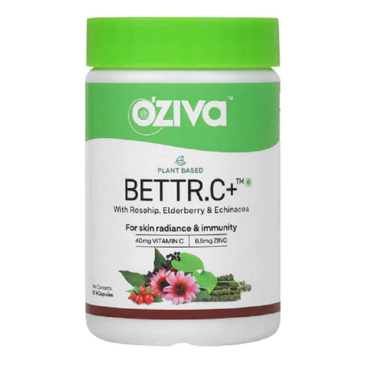 OZiva Plant Based Bettr.C+ With Rosehip, Elderberry & Echinacea -60 Caps
