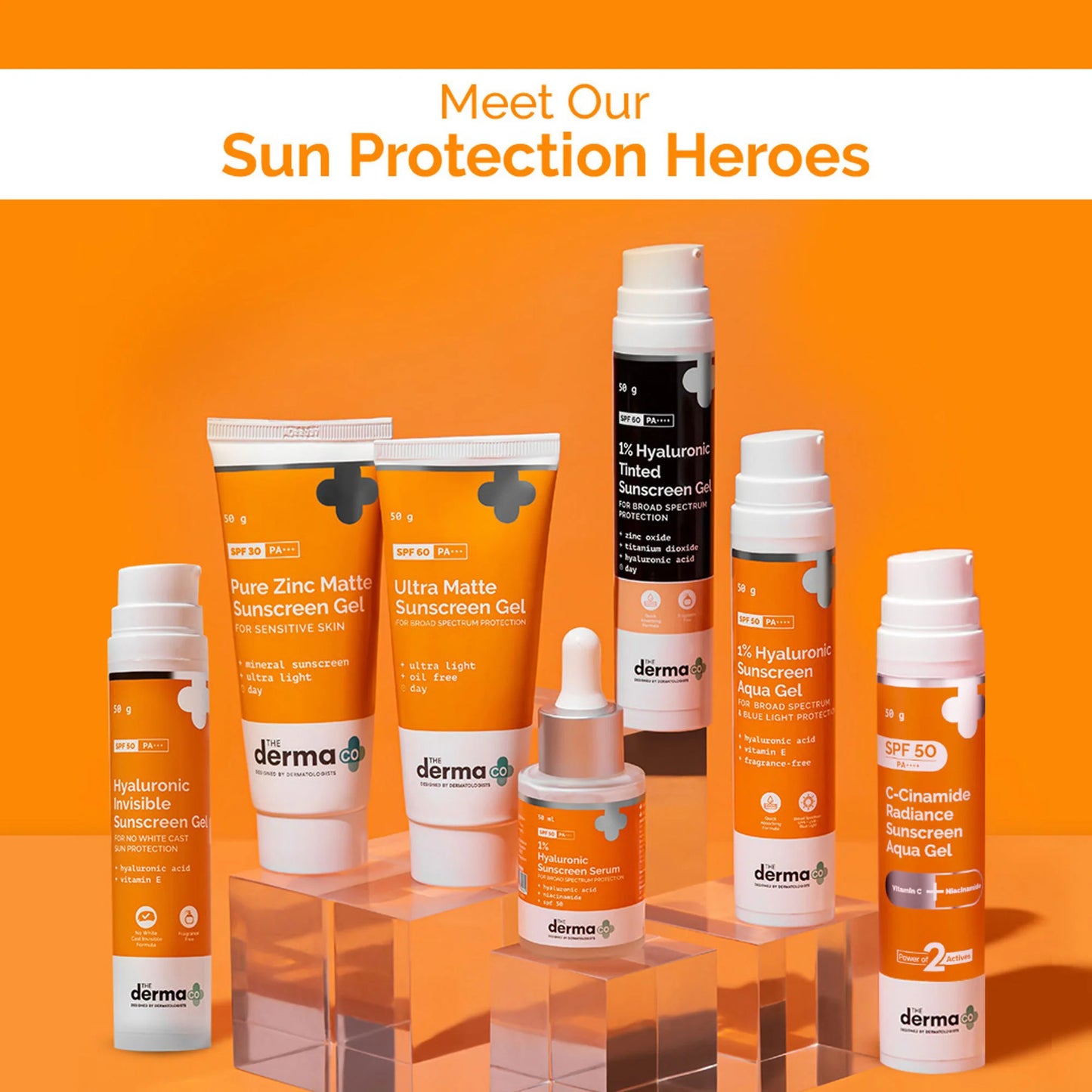 The Derma Co 1% Hyaluronic Tinted Sunscreen SPF 60 Gel PA++++ - 30 gm