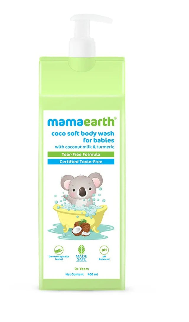 Mamaearth Milky Soft Baby Body Wash For Tear-Free Formula & Gently Cleanses Skin