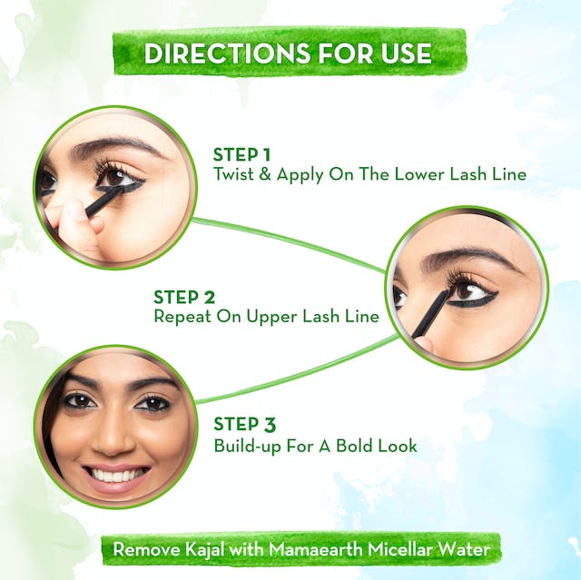 Mamaearth Charcoal Black Long Stay Kajal -0.35 gm