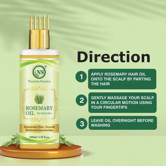 Nuerma Science Rosemary Hair Oil for Anti-Dandruff and Stimulate Hair Growth - 100 ml