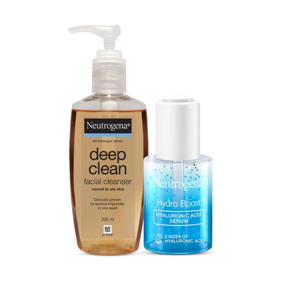 Neutrogena Deep Clean and Hyaluronic Acid Serum Combo - combo