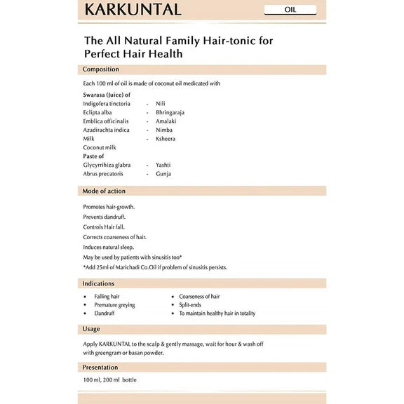 Avn Ayurveda Karkuntal Hair Oil - 200 ml