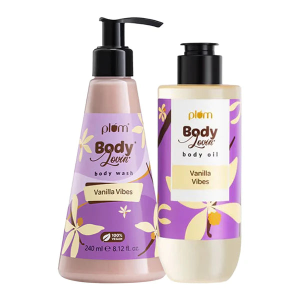 Plum Bodylovin' Vanilla Vibes Body Wash & Body Oil Duo - combo