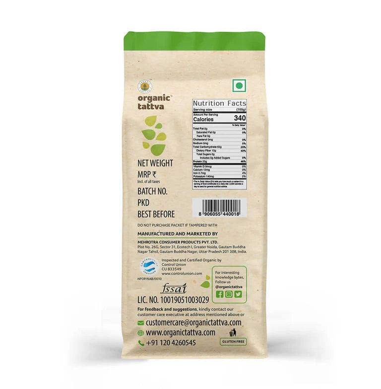 Organic Tattva Moong Dal Green Split - 500 gm
