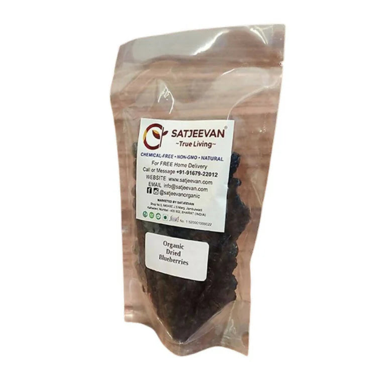 Satjeevan Organic Dried Blueberries - 200 gm