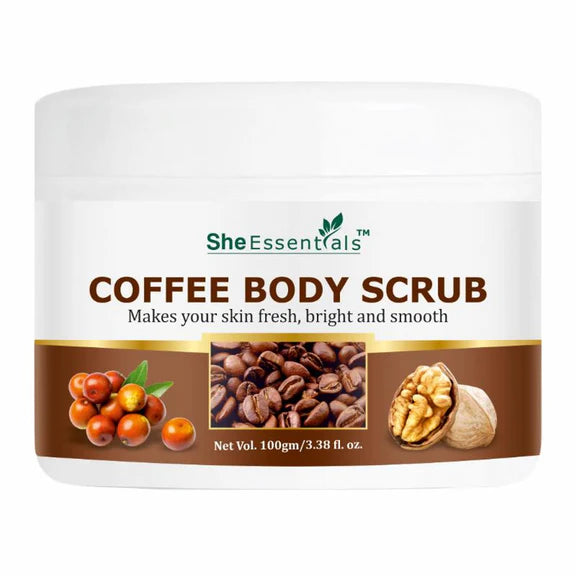 She Essentials Coffee Body Scrub Exfoliating Scrub For Body For Both Women And Men - 100 gm