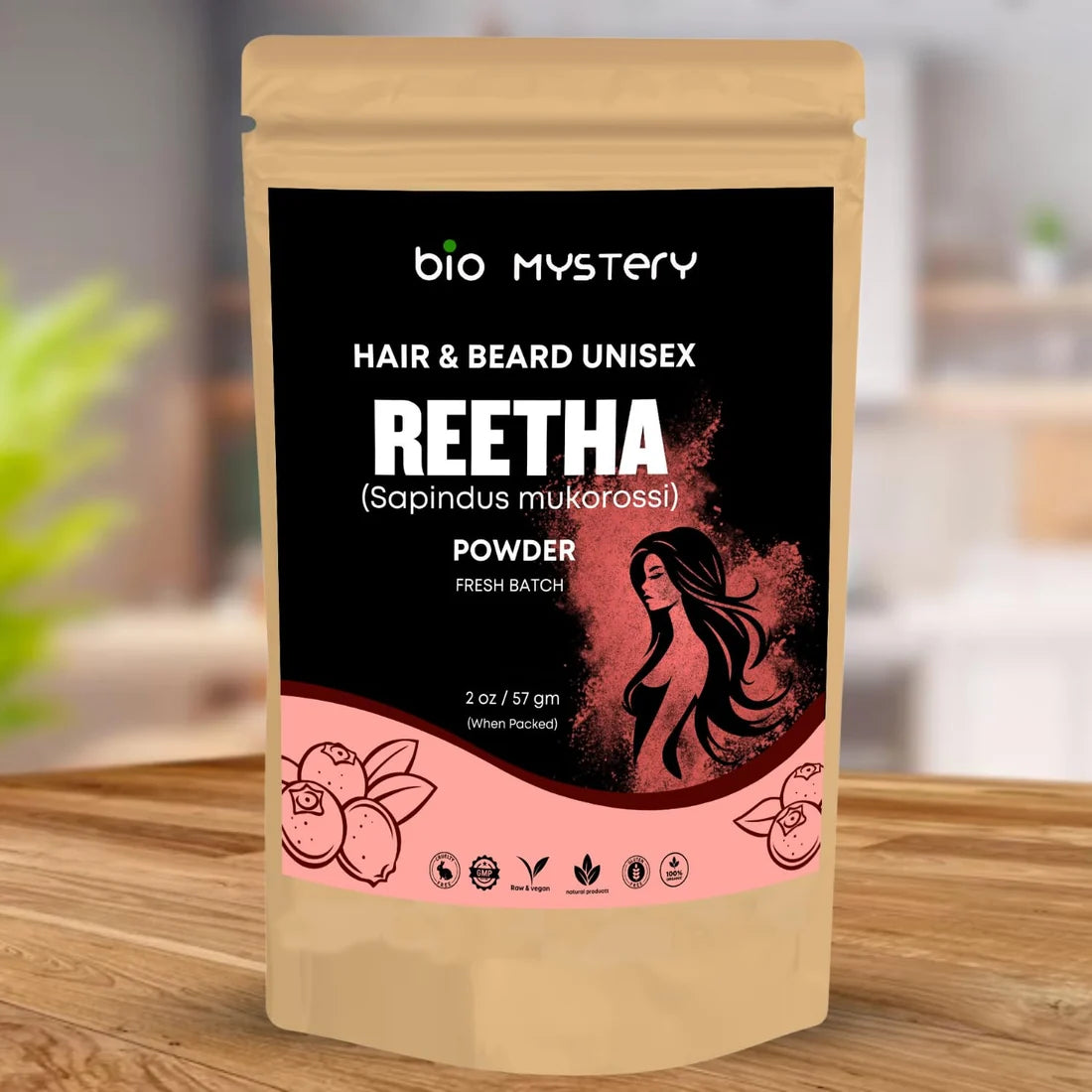 Reetha Powder for Hair | Natural Cleanser & Conditioner | Gently Removes Dirt & Oil | Soapnut Powder for Healthy Scalp & Shine | 57g
