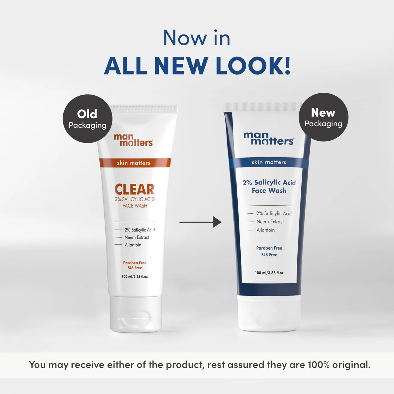 Man Matters Clear 2% Salicylic Acid Face Wash for Men, Paraben & SLS Free