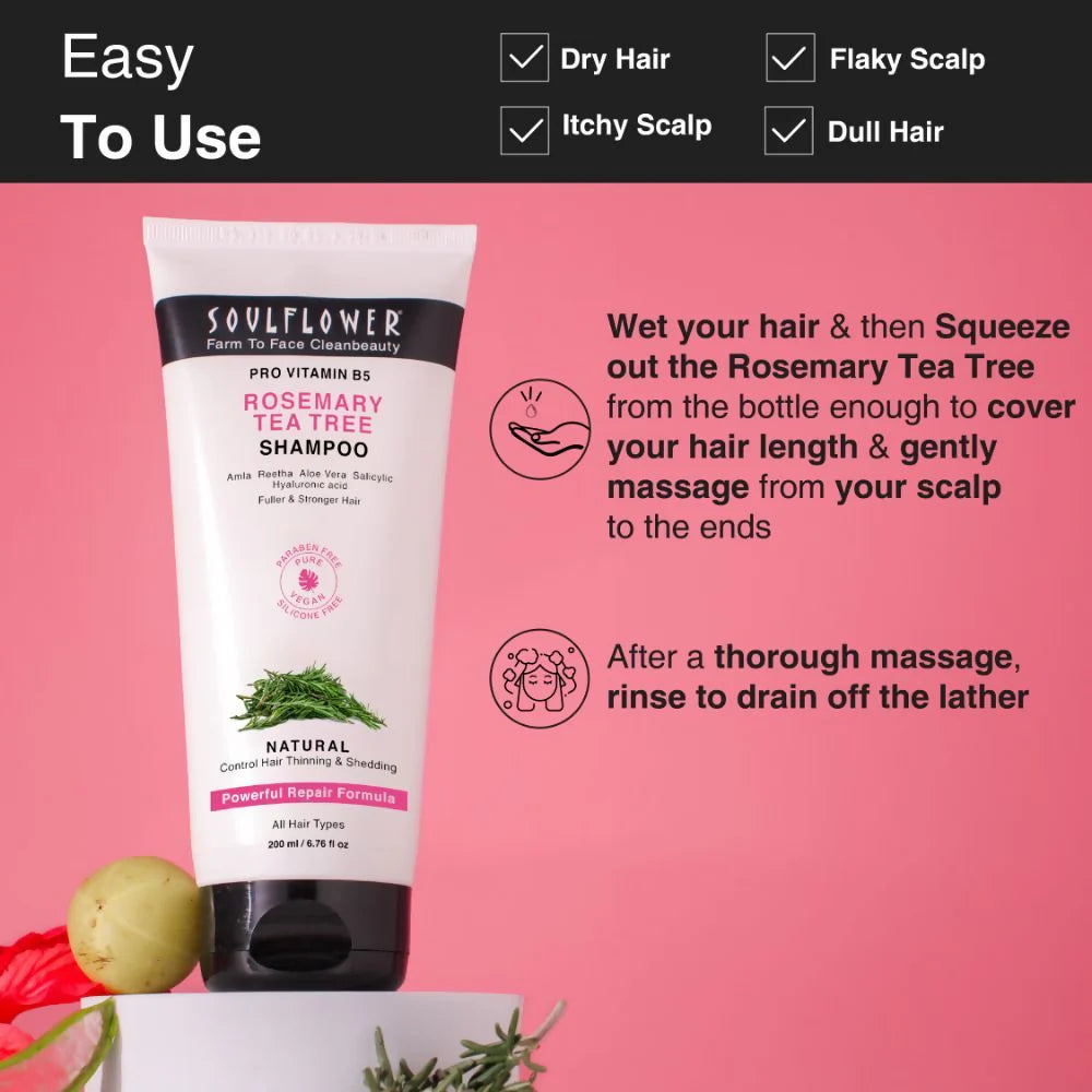 Soulflower Rosemary Tea Tree Shampoo