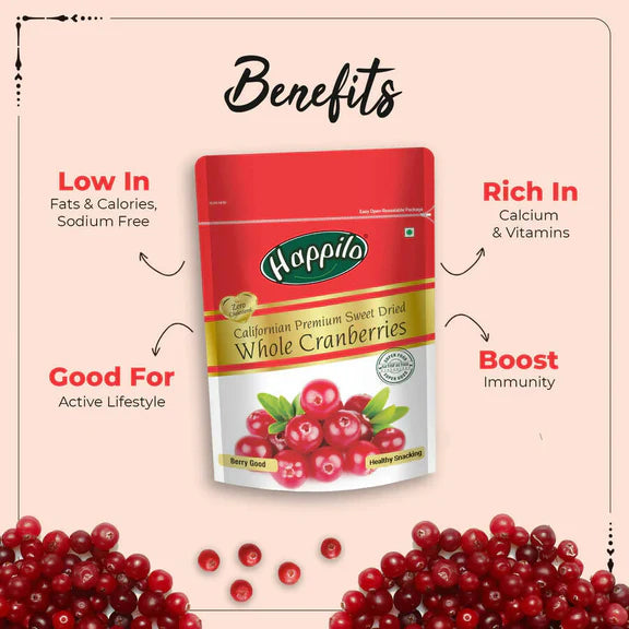 Happilo Premium Dry Fruits Combo (Californian Almonds, Prunes, Cranberries) - Combo