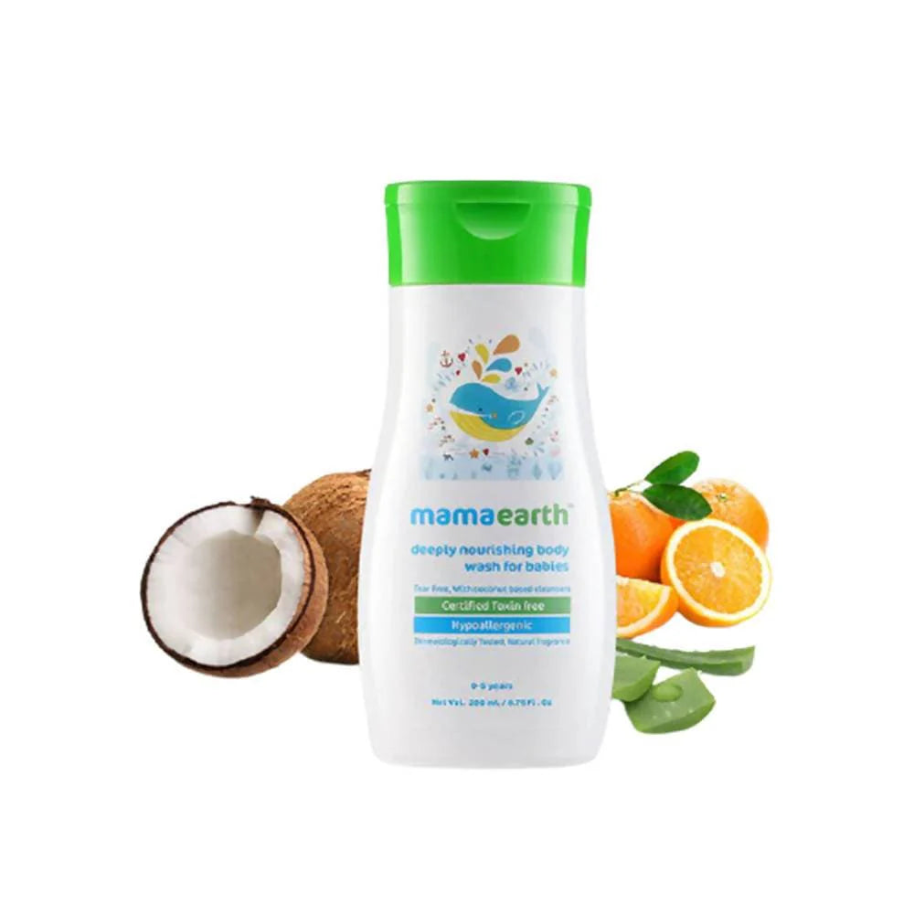 Mamaearth Deeply Nourishing Baby Body Wash For Natural Cleansers & Tear-Free Formula -100 ml