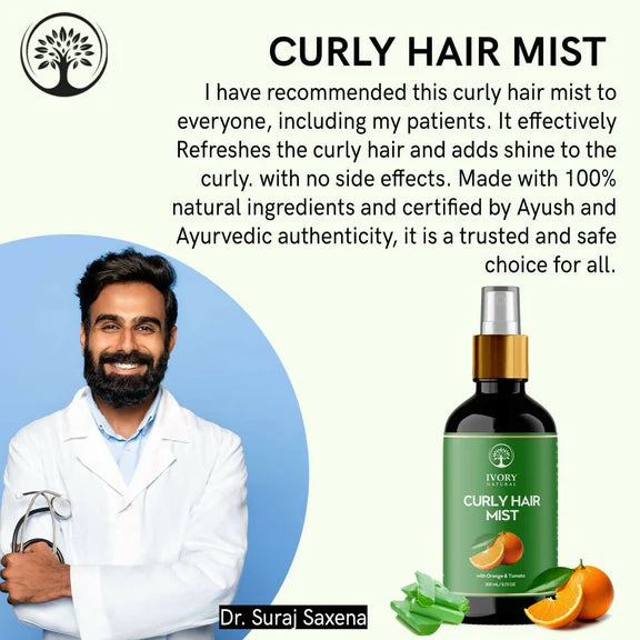Ivory Natural Curly Hair Mist - Revitalize, Define, And Nourish Your Curly Hair - 200 ml
