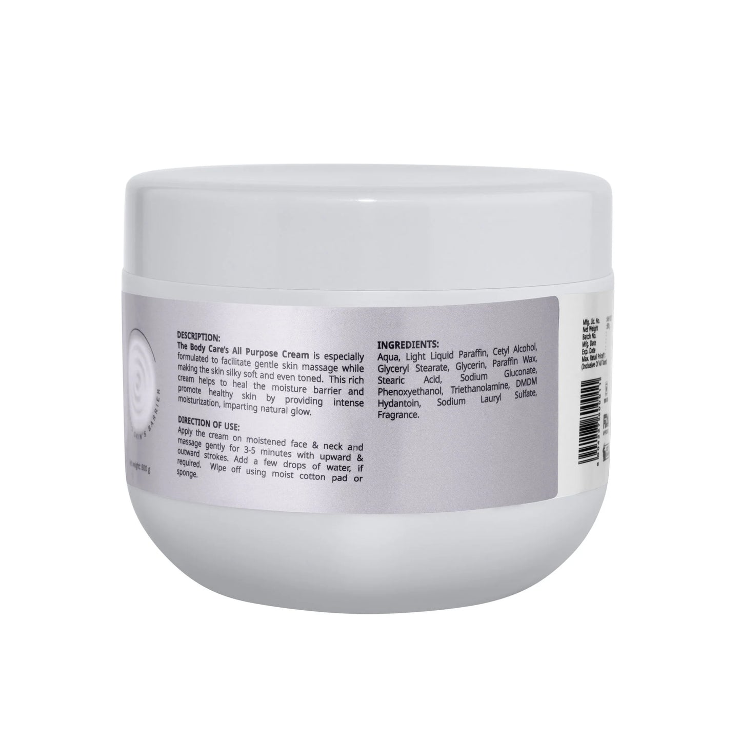 The Body Care All Purpose Cream - 500 gm