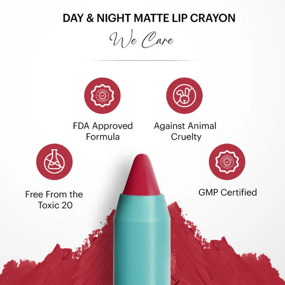 Parul Garg Beauty Day & Night Creamy Matte Lip Crayon - Show Stopper 12 - 3.2 gm