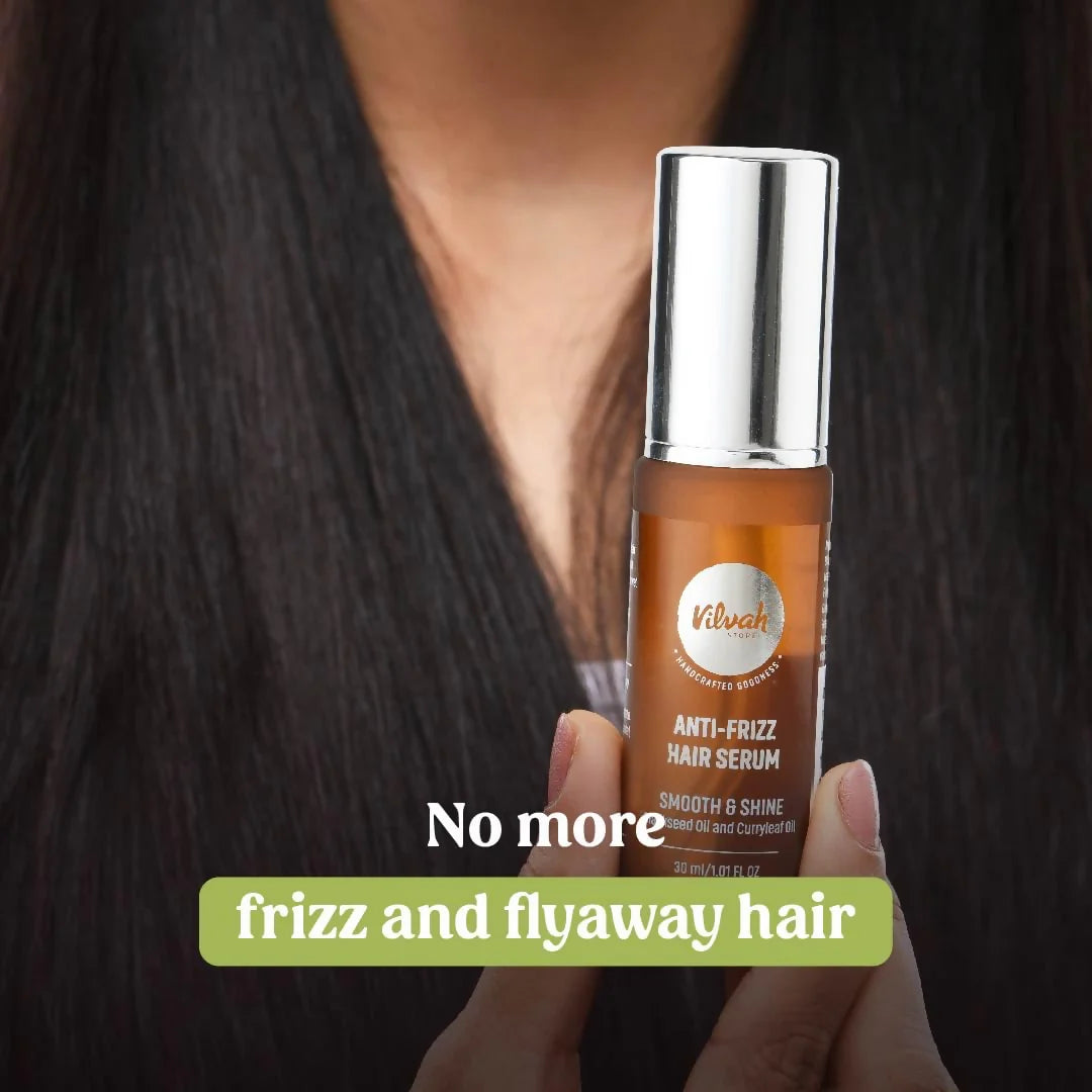 Vilvah Store Anti Frizz Hair Serum For All Hair Types