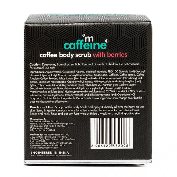 mCaffeine Coffee Body Scrub with Berries - 200 gm