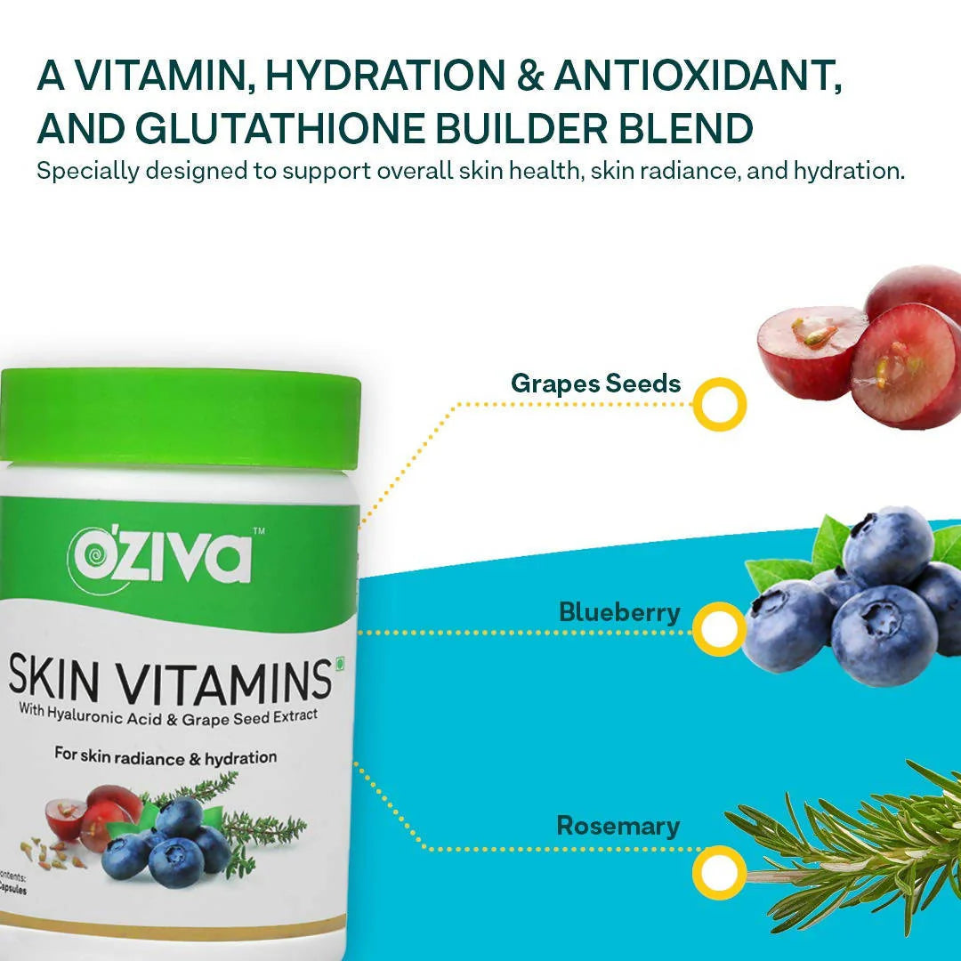 OZiva Skin Vitamins -60 Capsules