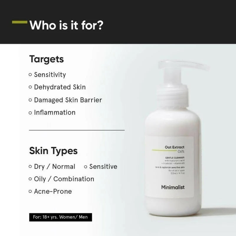 Minimalist Oat Extract 06% Gentle Cleanser