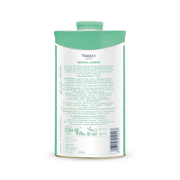 Yardley London Imperial Jasmine Perfumed Talc - 250 gm