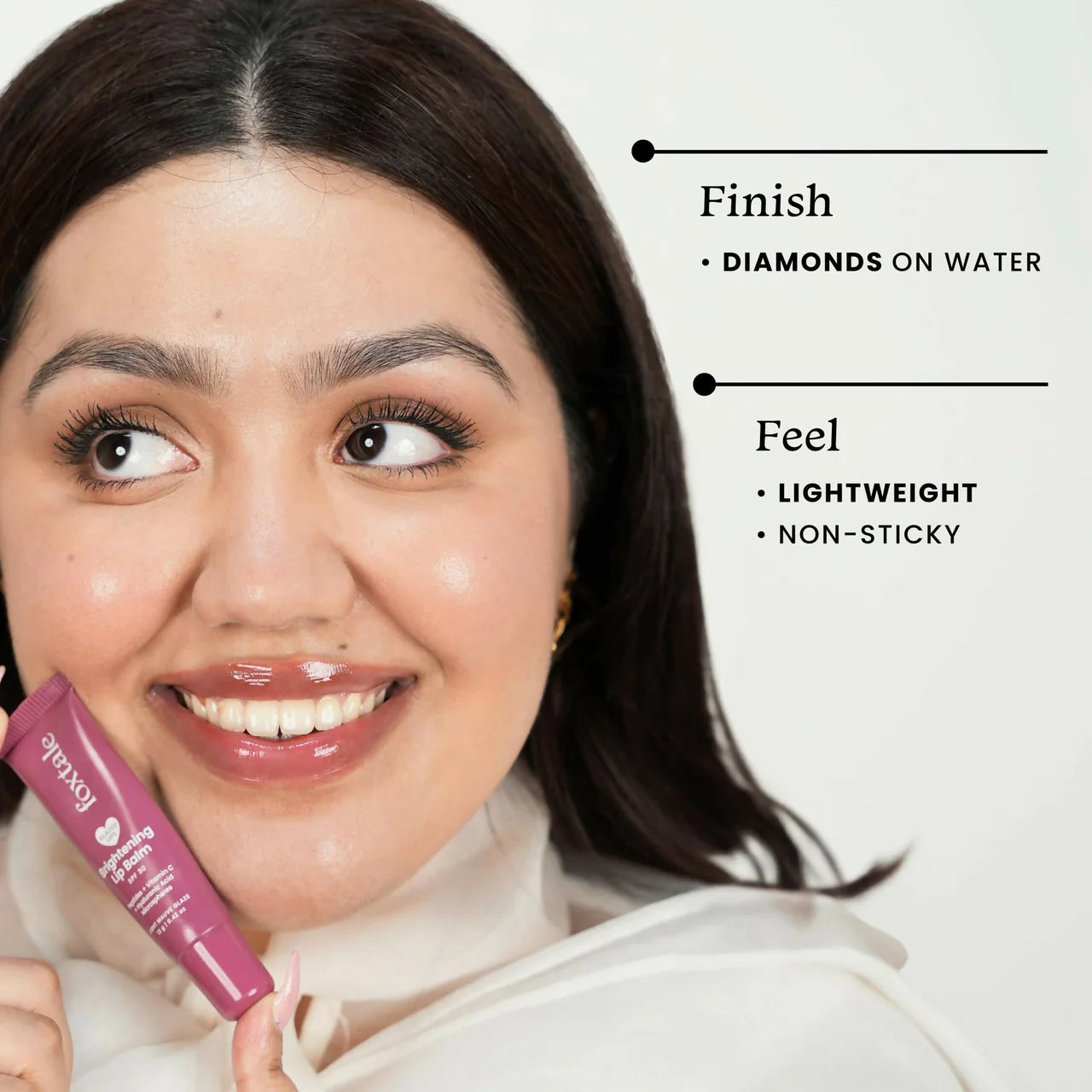 Foxtale Brightening SPF 30 Lip Balm - Light Mauve Glaze (Caramel), Brightens Lips, Reduces Pigmentation