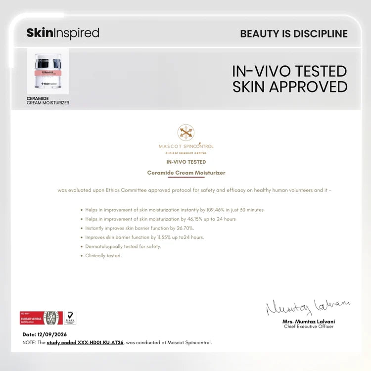 Ceramide Face Moisturizer Cream (50g) | For Dry & Normal Skin