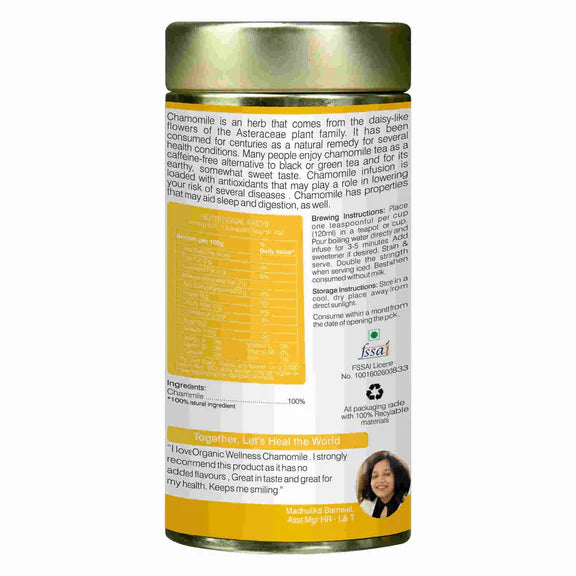 Organic Wellness Blossom Chamomile Tin Pack - 100 gm