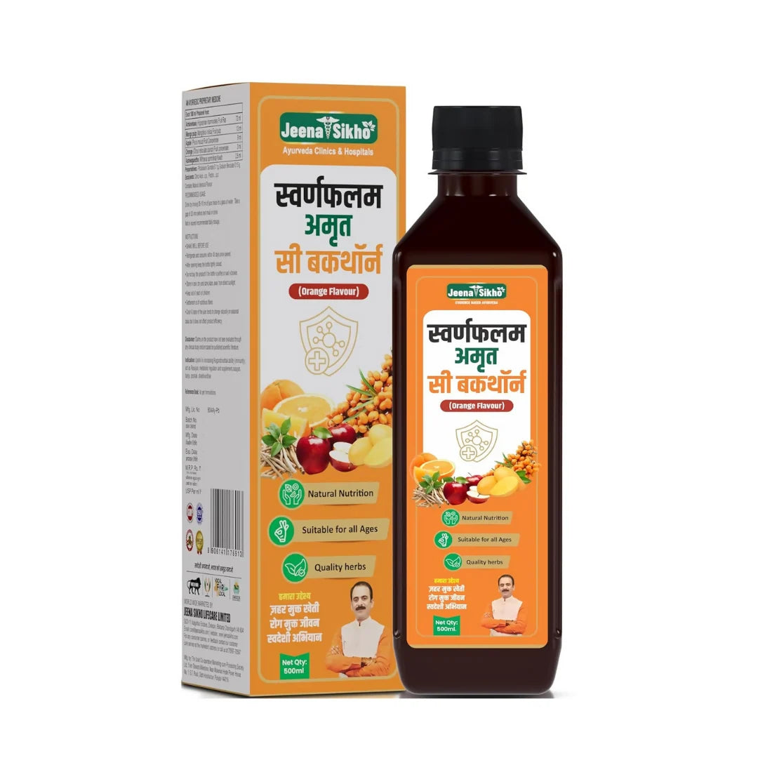 Jeena Sikho Swaranfalam Amrit Sea Buckthorn Orange Flavour - 500 ml