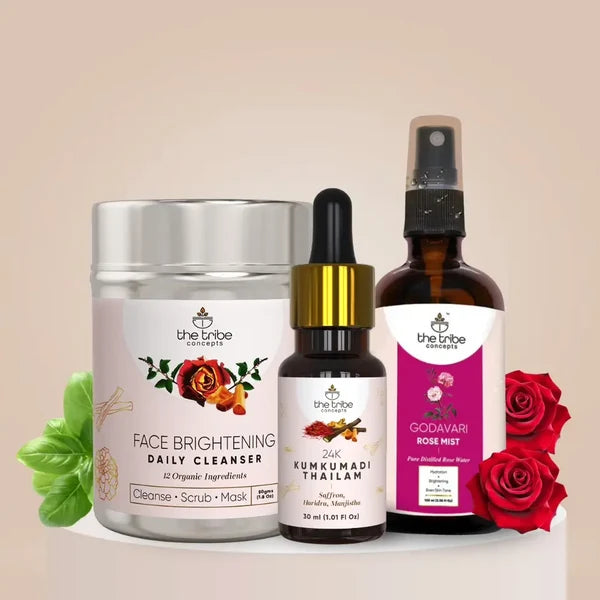Godavari Glow Rituals Kit - Rose & Saffron to Brighten Dull Skin