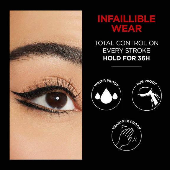 L'Oreal Paris Infaillible Grip Micro Fine Liner - 01 Obsidian Black - 0.4 gm