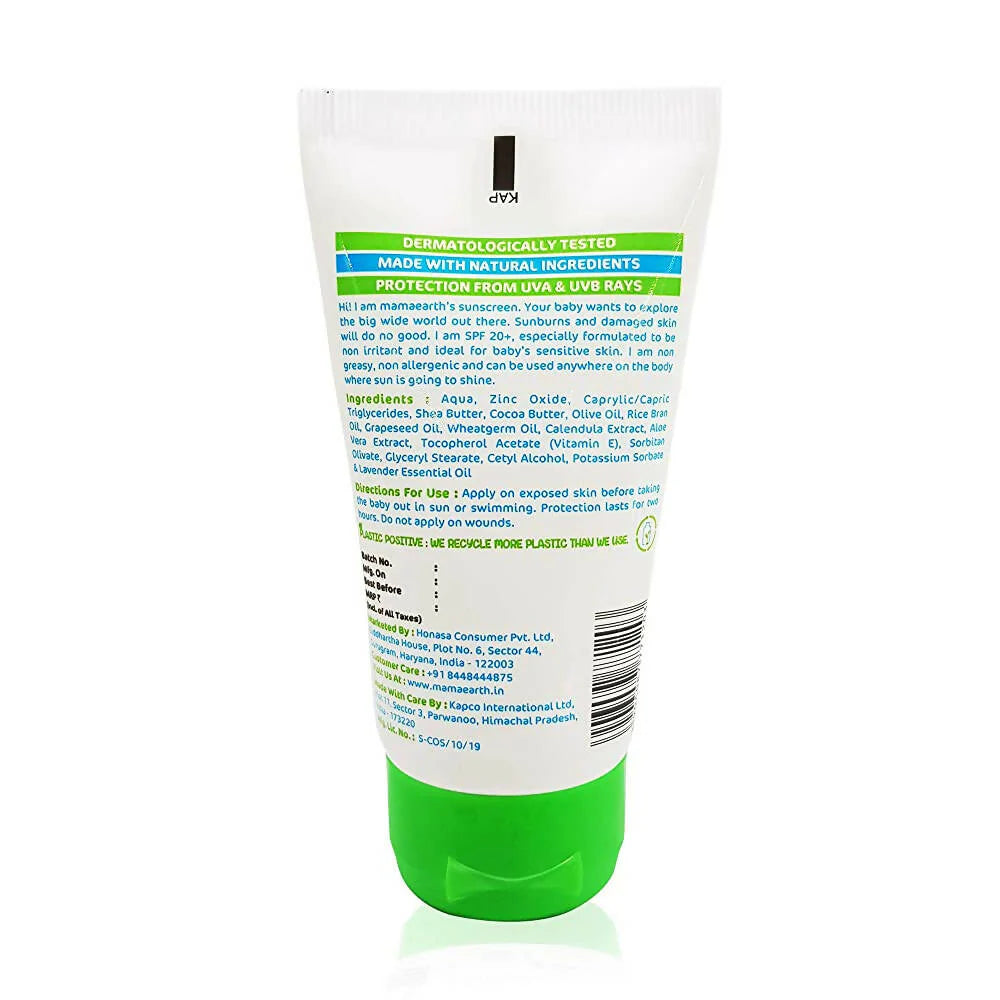 Mamaearth Mineral Based Sunscreen Baby Cream For Protects from UV Rays & Deeply Nourishing & Soothing