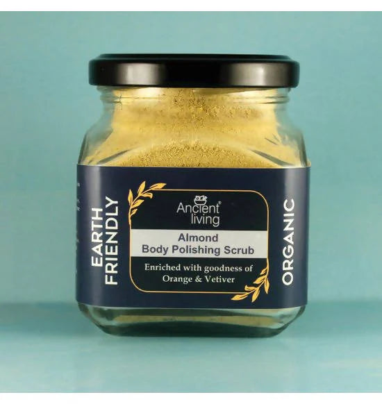 Ancient Living Almond Body Polishing Scrub - Glass Jar - 100 gm