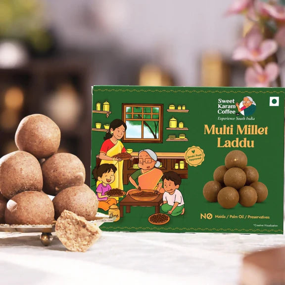 Sweet Karam Coffee Multi Millet Laddu - 150 gm